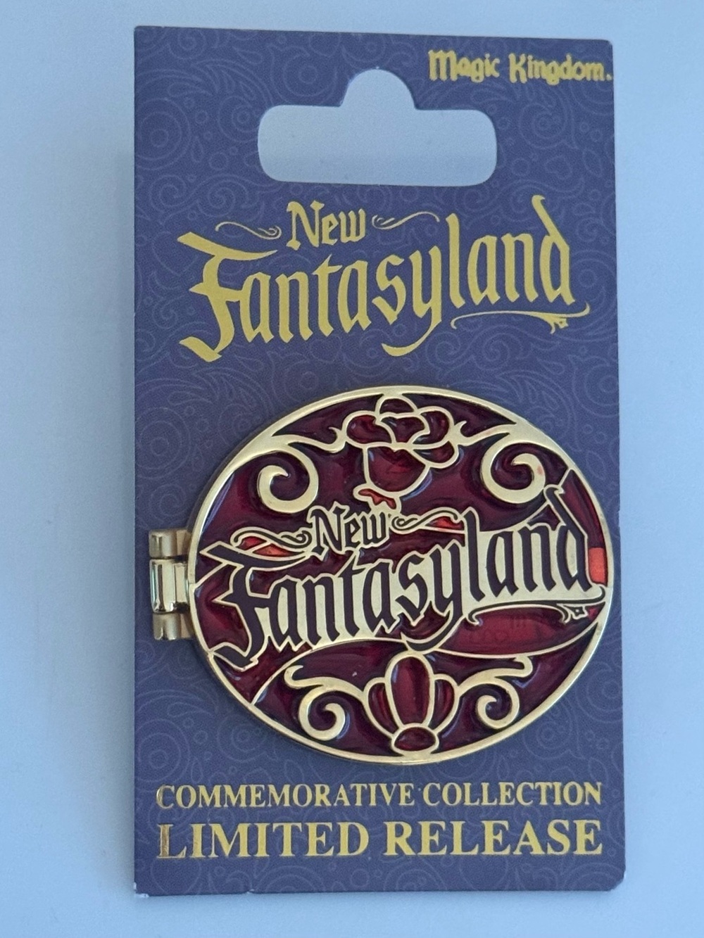 WDW New Fantastyland Red Hinged Stained Glass - Beast's and Eric's Castles LR